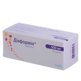 ДИАФОРМИН табл. п/плен. оболочкой 500 мг блистер №60