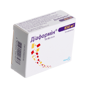 ДИАФОРМИН табл. п/плен. оболочкой 850 мг блистер №30