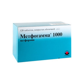 МЕТФОГАММА 1000 табл. п/плен. оболочкой 1000 мг блистер №120