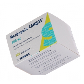 МЕТФОРМИН САНДОЗ табл. п/плен. оболочкой 500 мг блистер №120