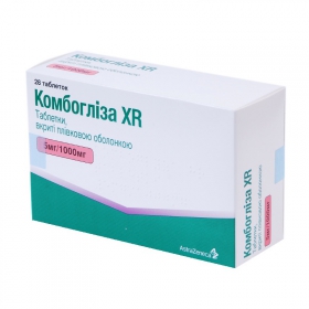 КОМБОГЛИЗА XR табл. 5 мг + 1000 мг №28