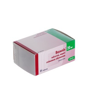 ВАЗИЛИП табл. п/плен. оболочкой 20 мг блистер №84