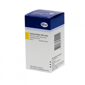 САЛАЗОПИРИН-EN-ТАБС табл. п/о кишечно-раств. 500 мг фл. №100