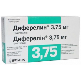 ДИФЕРЕЛІН порошок для ін'єкцій 3,75мг фл. розчинник 2мл шприц 2 голки №1