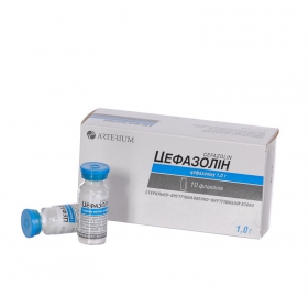 ЦЕФАЗОЛИН порошок для приготовления ин. р-ра 0,5 г фл., в/м №10