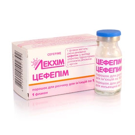 ЦЕФЕПИМ порошок д/р-ра д/ин. 1 г фл. №1