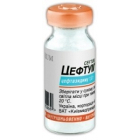 ЦЕФТУМ порошок для приготовления ин. р-ра 1 г фл. №1