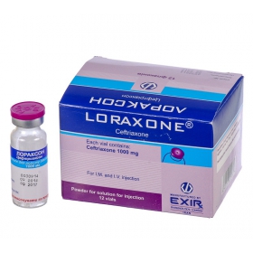 ЛОРАКСОН порошок д/р-ра д/ин. 1000 мг фл. №12