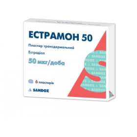 ЭСТРАМОН 50 пластырь трансдерм. 50 мкг/сутки пакетик №6