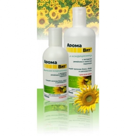 БАЛЬЗАМ-КОНДИЦІОНЕР «АРОМАВІТ» для сухого волосся 250мл пелюстки соняшника і реп'ях