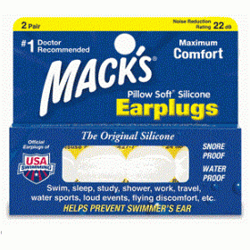 БЕРУШИ ИЗ СИЛИКОНА Moldable Pillow soft пара, белые/оранжевые №1