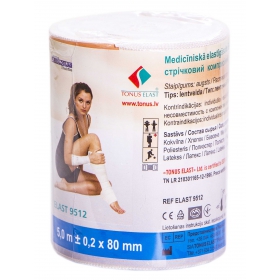 БИНТ МЕДИЦИНСКИЙ ЭЛАСТИЧНЫЙ ELAST 5 м х 8 см, средн. растяж.