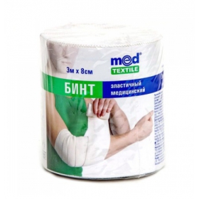 БИНТ МЕДИЦИНСКИЙ ЭЛАСТИЧНЫЙ ЛЕНТОЧНЫЙ СРЕДНЕЙ РАСТЯЖИМОСТИ 8 см х 5 м