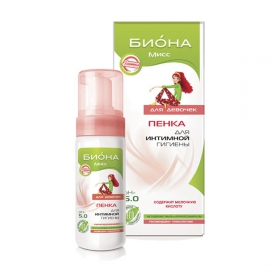 БИОНА МИСС ПЕНКА ДЛЯ ИНТИМНОЙ ГИГИЕНЫ ДЛЯ ДЕВОЧЕК «ДОКТОР БИОКОН» 150 мл