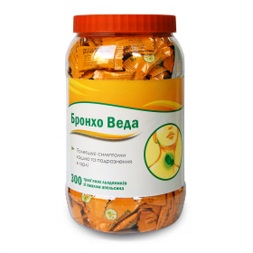 БРОНХО ВЕДА ТРАВЯНЫЕ ЛЕДЕНЦЫ СО ВКУСОМ АПЕЛЬСИНА банка №300