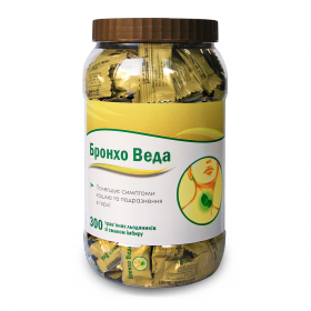 БРОНХО ВЕДА ТРАВЯНЫЕ ЛЕДЕНЦЫ СО ВКУСОМ ИМБИРЯ банка №300