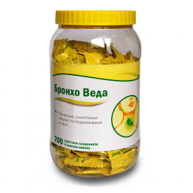 БРОНХО ВЕДА ТРАВЯНЫЕ ЛЕДЕНЦЫ СО ВКУСОМ ЛИМОНА банка №300