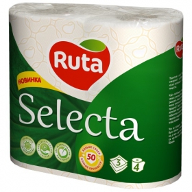 БУМАГА ТУАЛЕТНАЯ «РУТА» Selecta, белая №4