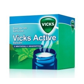 ВИКС АКТИВ БАЛЬЗАМ С МЕНТОЛОМ И ЭВКАЛИПТОМ банка 25 г