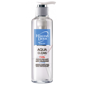ГЕЛЬ ДЛЯ УМЫВАНИЯ УВЛАЖНЯЮЩИЙ AQUA CLEAN серии HIRUDO DERM EXTRA DRY 180 мл