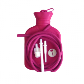 ГРЕЛКА РЕЗИНОВАЯ 1 л, + комплект пласт. наконечников