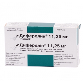 ДИФЕРЕЛІН порошок для ін'єкцій 22,5мг фл. розчинник 2мл шприц 2 голки №1