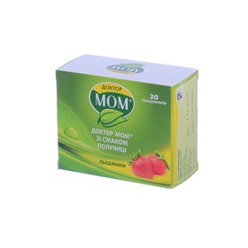 ДОКТОР МОМ СО ВКУСОМ КЛУБНИКИ леденцы №20