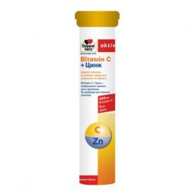 ДОППЕЛЬГЕРЦ актив вітамін C+ЦИНК табл. шипучі 6300мг туба пластик №15