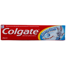 ЗУБНАЯ ПАСТА COLGATE DR. RABBIT TP-BUBBLE GUM 50 мл, со вкусом жевательной резинки