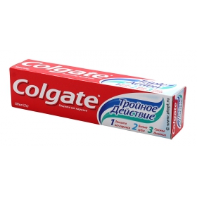 ЗУБНАЯ ПАСТА COLGATE TRIPLE ACTION тройное действие 100 мл