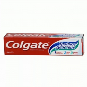 ЗУБНА паста COLGATE TRIPLE ACTION потрійна дія туба 50мл