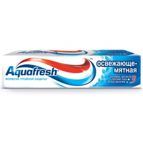 ЗУБНАЯ ПАСТА АКВАФРЕШ «3 КОМПЛЕКСНАЯ ЗАЩИТА» туба 125 мл, освежающе-мятная