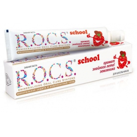 ЗУБНАЯ ПАСТА РОКС для школьников туба 74 г, земляника