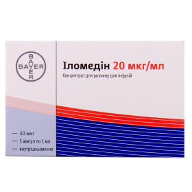 ИЛОМЕДИН конц. д/р-ра д/инф. 20 мкг/мл амп. 1 мл №5