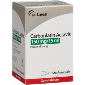 КАРБОПЛАТИН-ВИСТА конц. д/р-ра д/инф. 150 мг фл. 15 мл №1