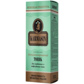 КАРМАЗИН KARMASIN ВИТАМИНИЗИРОВАННЫЙ ТОНИК ДЛЯ ОСЛАБЛЕННЫХ И ПОВРЕЖДЕННЫХ ВОЛОС 100 мл