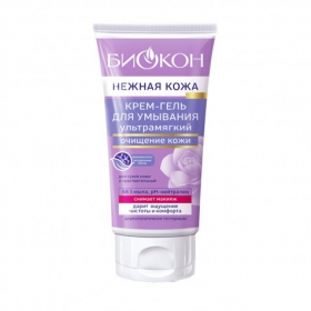 КРЕМ-ГЕЛЬ УЛЬТРАМЯГКИЙ д/ум. д/сух,чувств.кожи серии «НЕЖНАЯ КОЖА» 150 мл