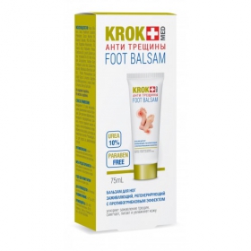 КРОК МЕД KROK MED АНТИТРЕЩИНЫ БАЛЬЗАМ ДЛЯ НОГ ЗАЖИВЛЯЮЩИЙ С ПРОТИВОГРИБКОВЫМ ЭФФЕКТОМ 75 мл