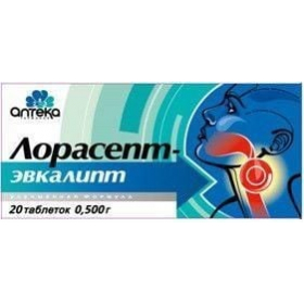 ЛОРАСЕПТ-ЭВКАЛИПТ табл. 500 мг №20
