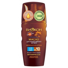 МАСЛО ДЛЯ ИНТЕНСИВНОГО ЗАГАРА «АФРИКАНСКАЯ АРГАНА» SPF-10 160 мл