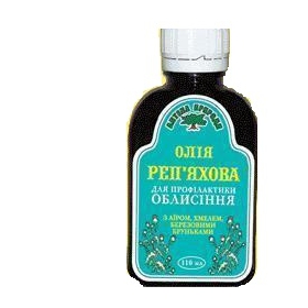 МАСЛО РЕП'ЯХОВЕ з ЛЕПЕХОЮ, БЕРЕЗОВИМИ БРУНЬКАМИ, ХМЕЛЕМ проти облисіння 110мл