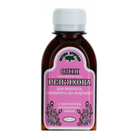 МАСЛО РЕП'ЯХОВЕ з ПРОПОЛІСОМ, РОЗМАРИНОМ, липою для волосся, схильного до жирності 110мл