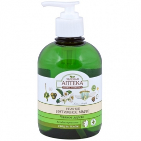 МЫЛО ИНТИМНОЕ «ЗЕЛЕНАЯ АПТЕКА» чайное дерево дозатор 370 мл, антибактериальн.