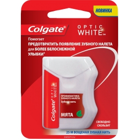 НИТЬ ЗУБНАЯ COLGATE ОПТИК ВАЙТ 25 м