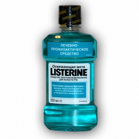 ОПОЛАСКИВАТЕЛЬ ДЛЯ РОТОВОЙ ПОЛОСТИ LISTERINE АНТИБАКТЕРИАЛЬНЫЙ освежающая мята 250мл