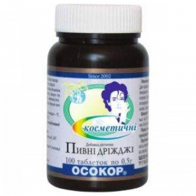 ДРІЖДЖІ ПИВНІ «ОСОКОР» косметичні табл. 500мг №100