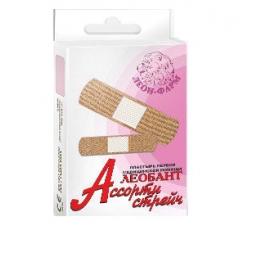 ПЛАСТЫРЬ МЕДИЦИНСКИЙ LEOBANT 19 мм х 72 мм, 25 мм х 76 мм, ассорти стрейч №20