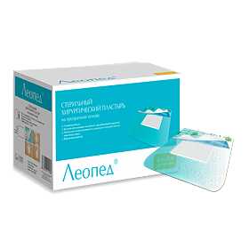 ПЛАСТЫРЬ МЕДИЦИНСКИЙ LEOPAD 9 см х 15 см, стерил., прозрачн. №1