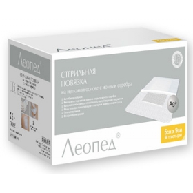 ПЛАСТЫРЬ МЕДИЦИНСКИЙ LEOPAD 9 см х 20 см, с ионами серебра №1