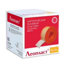 ПЛАСТЫРЬ МЕДИЦИНСКИЙ LEOPLAST 1,25 см х 5 м уп. картон.